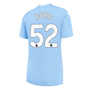 Manchester City Oscar Bobb #52 Hemmatröja Kvinnor 2023-24 Kortärmad